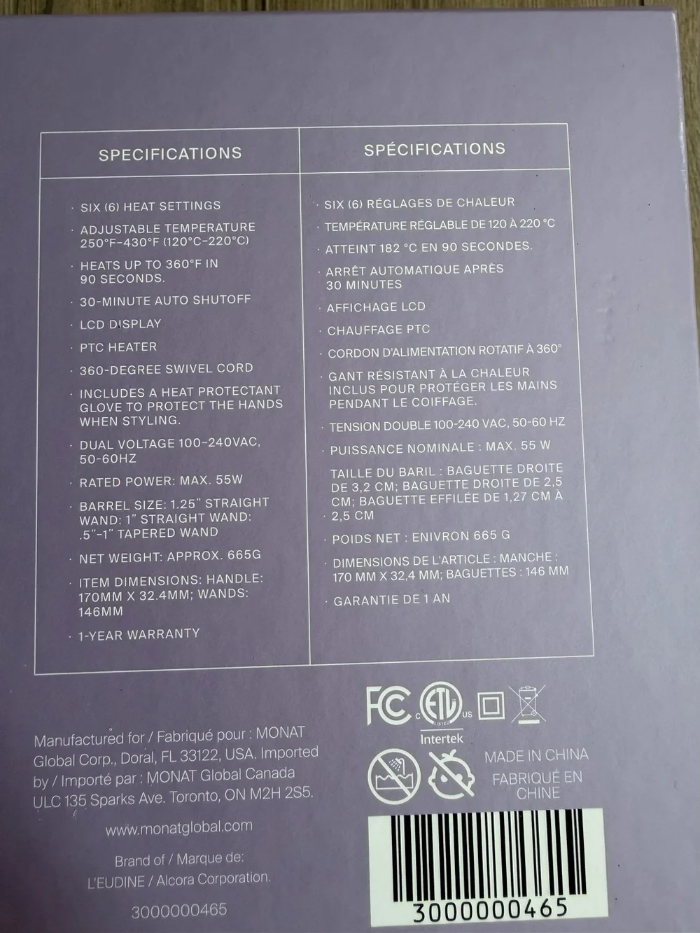 Monat 3 in 1 Curling Wand